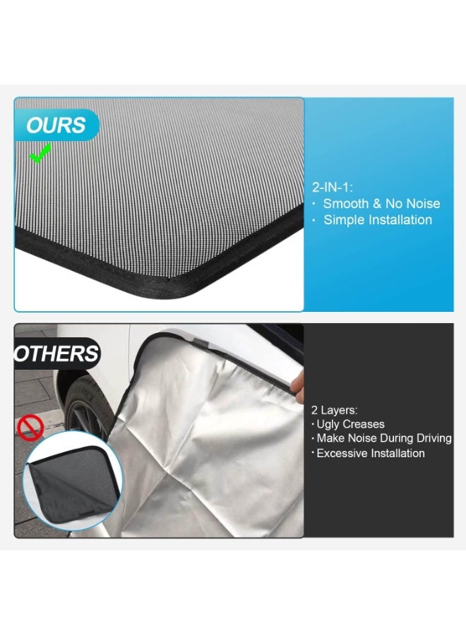 Tesla Model Y Sunshade Roof Sunroof Shade Upgrade 3.0 Accessories 2023 2022 2021 2020(Ice Black) - Image 3